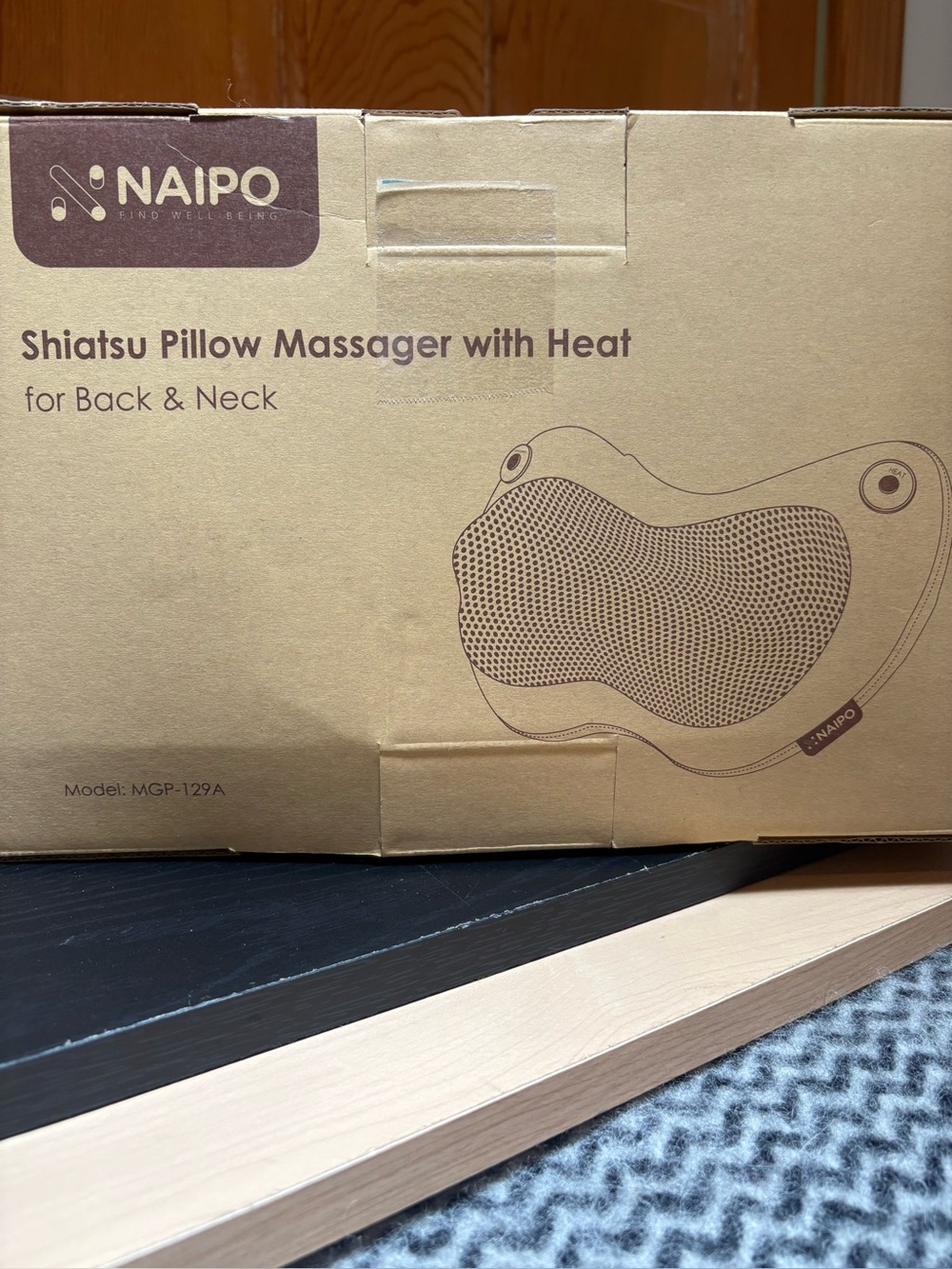 New in box Naipo Shiatsu pillow massage with heat